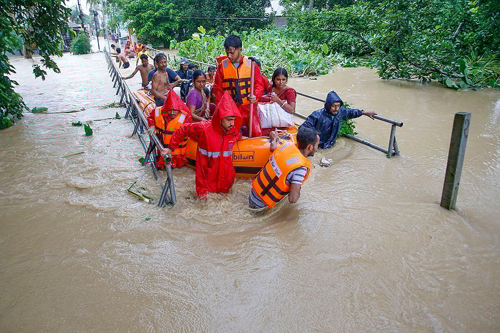 | Photo: PTI : Flood in Tripura